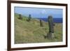 Chile, Easter Island, Rapa-Nui National Park, Rano Raraku Crater, Moai Statues-null-Framed Giclee Print