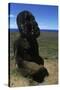 Chile, Easter Island, Rapa-Nui National Park, Rano Raraku, Tukuturi-null-Stretched Canvas