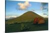 Chile, Easter Island, Rapa-Nui National Park, Red Rock Near Puna Pau Crater-null-Stretched Canvas