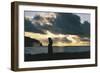 Chile, Easter Island, Rapa-Nui National Park, Tahai, Megalithic Anthropomorphic Statue at Sunset-null-Framed Giclee Print
