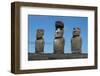 Chile, Easter Island, Rapa Nui NP, Ahu Tongariki. Moai with Pukao-Cindy Miller Hopkins-Framed Photographic Print