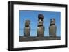 Chile, Easter Island, Rapa Nui NP, Ahu Tongariki. Moai with Pukao-Cindy Miller Hopkins-Framed Photographic Print