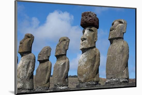 Chile, Easter Island, Rapa Nui NP, Ahu Tongariki. Moi Statues-Cindy Miller Hopkins-Mounted Photographic Print