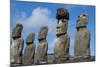 Chile, Easter Island, Rapa Nui NP, Ahu Tongariki. Moi Statues-Cindy Miller Hopkins-Mounted Photographic Print