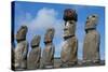 Chile, Easter Island, Rapa Nui NP, Ahu Tongariki. Moi Statues-Cindy Miller Hopkins-Stretched Canvas