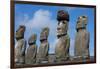 Chile, Easter Island, Rapa Nui NP, Ahu Tongariki. Moi Statues-Cindy Miller Hopkins-Framed Photographic Print