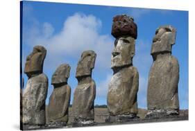 Chile, Easter Island, Rapa Nui NP, Ahu Tongariki. Moi Statues-Cindy Miller Hopkins-Stretched Canvas