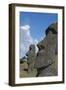 Chile, Easter Island. Rapa Nui NP, Historic Site of Rano Raraku. Moi-Cindy Miller Hopkins-Framed Photographic Print