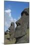 Chile, Easter Island. Rapa Nui NP, Historic Site of Rano Raraku. Moi-Cindy Miller Hopkins-Mounted Photographic Print