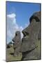 Chile, Easter Island. Rapa Nui NP, Historic Site of Rano Raraku. Moi-Cindy Miller Hopkins-Mounted Photographic Print