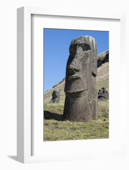 Chile, Easter Island. Rapa Nui NP, Historic Site of Rano Raraku-Cindy Miller Hopkins-Framed Photographic Print