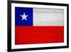 Chile Flag Design with Wood Patterning - Flags of the World Series-Philippe Hugonnard-Framed Art Print