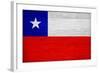 Chile Flag Design with Wood Patterning - Flags of the World Series-Philippe Hugonnard-Framed Art Print