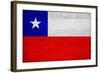 Chile Flag Design with Wood Patterning - Flags of the World Series-Philippe Hugonnard-Framed Art Print