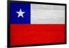 Chile Flag Design with Wood Patterning - Flags of the World Series-Philippe Hugonnard-Framed Art Print