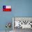 Chile Flag Design with Wood Patterning - Flags of the World Series-Philippe Hugonnard-Stretched Canvas displayed on a wall