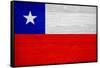 Chile Flag Design with Wood Patterning - Flags of the World Series-Philippe Hugonnard-Framed Stretched Canvas