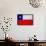 Chile Flag Design with Wood Patterning - Flags of the World Series-Philippe Hugonnard-Framed Stretched Canvas displayed on a wall