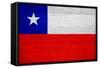 Chile Flag Design with Wood Patterning - Flags of the World Series-Philippe Hugonnard-Framed Stretched Canvas