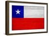 Chile Flag Design with Wood Patterning - Flags of the World Series-Philippe Hugonnard-Framed Premium Giclee Print