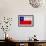 Chile Flag Design with Wood Patterning - Flags of the World Series-Philippe Hugonnard-Framed Premium Giclee Print displayed on a wall