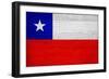 Chile Flag Design with Wood Patterning - Flags of the World Series-Philippe Hugonnard-Framed Premium Giclee Print