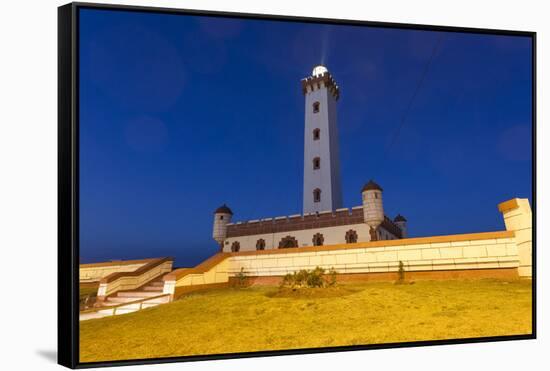 Chile, La Serena, Faro Monumental, Lighthouse at Dawn-Walter Bibikow-Framed Stretched Canvas