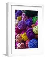 Chile, Los Lagos, Puerto Montt, Angelmo Market, Chiloe Wool Yarn-Walter Bibikow-Framed Photographic Print