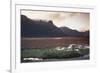 Chile, Los Lagos Region, Peulla, Marshlands by Techado Mountain at Sunset-null-Framed Giclee Print
