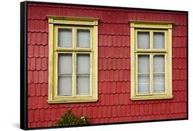 Chile, Los Lagos Region, Puerto Varas, German Colonial Building-Walter Bibikow-Framed Stretched Canvas