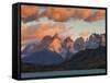 Chile, Magallanes Region, Torres Del Paine National Park, Lago Pehoe, Dawn Landscape-Walter Bibikow-Framed Stretched Canvas