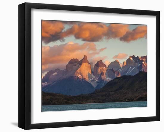 Chile, Magallanes Region, Torres Del Paine National Park, Lago Pehoe, Dawn Landscape-Walter Bibikow-Framed Photographic Print