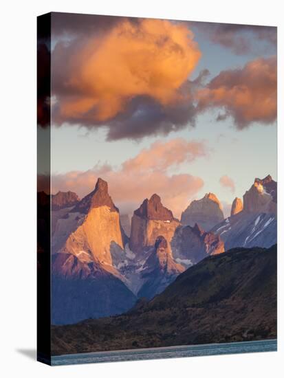 Chile, Magallanes Region, Torres Del Paine National Park, Lago Pehoe, Dawn Landscape-Walter Bibikow-Stretched Canvas