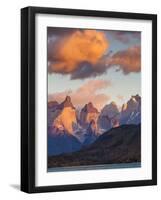 Chile, Magallanes Region, Torres Del Paine National Park, Lago Pehoe, Dawn Landscape-Walter Bibikow-Framed Photographic Print