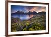 Chile, Magallanes Region, Torres Del Paine National Park, Lago Pehoe, Landscape, Dawn-Jay Goodrich-Framed Photographic Print