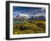 Chile, Magallanes Region, Torres Del Paine National Park, Lago Pehoe, Morning Landscape-Walter Bibikow-Framed Premium Photographic Print