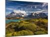 Chile, Magallanes Region, Torres Del Paine National Park, Lago Pehoe, Morning Landscape-Walter Bibikow-Mounted Photographic Print