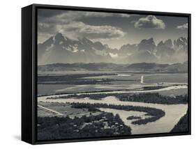 Chile, Magallanes Region, Torres Del Paine National Park, Landscape from Villa Serrano-Walter Bibikow-Framed Stretched Canvas