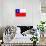 Chile National Flag-null-Art Print displayed on a wall