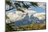 Chile, Patagonia. Lake Pehoe and The Horns mountains.-Jaynes Gallery-Mounted Photographic Print