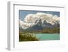 Chile, Patagonia. Lake Pehoe and The Horns mountains.-Jaynes Gallery-Framed Photographic Print