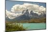 Chile, Patagonia. Lake Pehoe and The Horns mountains.-Jaynes Gallery-Mounted Photographic Print