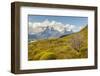 Chile, Patagonia. Lake Pehoe and The Horns mountains.-Jaynes Gallery-Framed Photographic Print