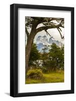 Chile, Patagonia. Lake Pehoe and The Horns mountains.-Jaynes Gallery-Framed Photographic Print