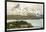 Chile, Patagonia. Lake Pehoe Lodge and The Horns mountains.-Jaynes Gallery-Framed Photographic Print