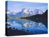 Chile, Patagonia, Torres Del Paine National Park, Cuernos Del Paine (2,600M) from Lago Pehoe-Geoff Renner-Stretched Canvas