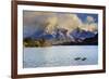 Chile, Patagonia, Torres Del Paine National Park, Cuernos Del Paine Peaks and Lake Pehoe-Michele Falzone-Framed Photographic Print