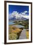 Chile, Patagonia, Torres Del Paine National Park, Cuernos Del Paine Peaks and Lake Pehoe-Michele Falzone-Framed Photographic Print