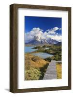 Chile, Patagonia, Torres Del Paine National Park, Cuernos Del Paine Peaks and Lake Pehoe-Michele Falzone-Framed Photographic Print