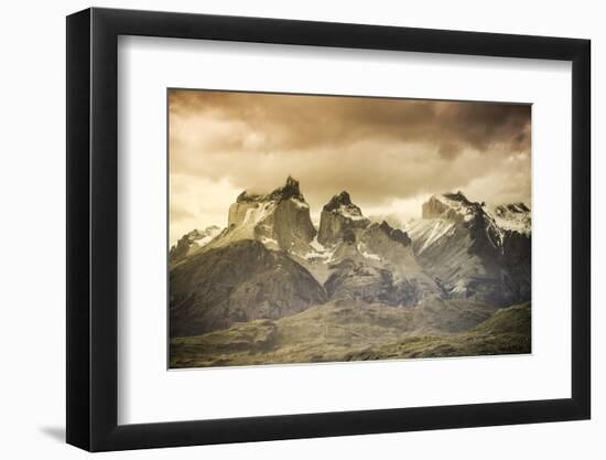 Chile, Patagonia, Torres Del Paine National Park, Cuernos Del Paine Peaks and Lake Pehoe-Michele Falzone-Framed Photographic Print